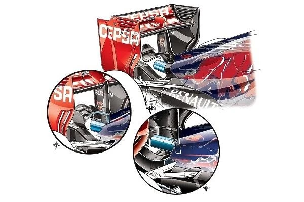 Red Bull RB11 rear wing: MOTORSPORT IMAGES: Red Bull RB11 rear wing