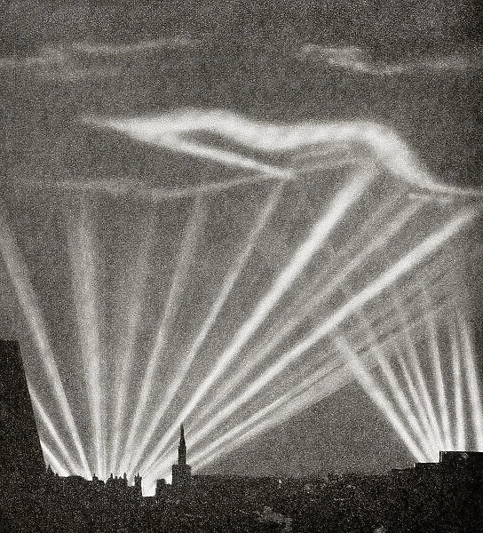 An all night raid on London, 26-27 August 1940. From The War in Pictures, First Year.