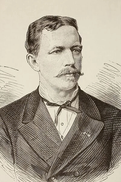 Austrian Explorer Of Sahara Desert Oscar Lentz Born 1848 Died 1925. From La Ilustracion EspaAnola Y Americana Of 1881