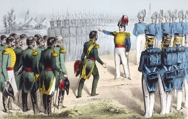 After The Battle Of Monterrey Mexican General Pedro De Ampudia Surrenders The City To American General Zachary Taylor During The Mexican-American War Of 1846 - 1848