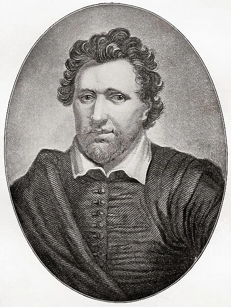Benjamin 'Ben'Jonson, 1572 - 1637. English playwright, poet, actor, and literary critic. From International Library of Famous Literature, published c. 1900