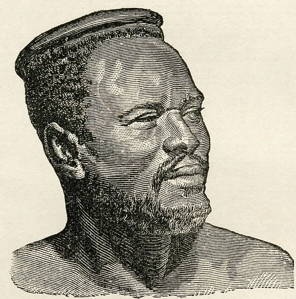 Cetshwayo Kampande, Circa 1826 To 1884. King Of The Zulu Kingdom From 1872 To 1879 And Their Leader During The Anglo-Zulu War In 1879. From The Worlds Inhabitants By G. T. Bettany Published 1888