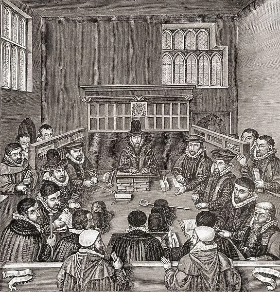 Court Of Wards And Liveries, C. 1588 To 1598. From The Book Short History Of The English People By J. R. Green Published London 1893