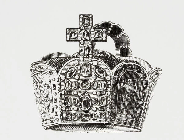 Crown Of The Emperor Charlemagne. From The Cyclopaedia Or Universal Dictionary Of Arts, Sciences And Literature By Abraham Rees, Published London 1820