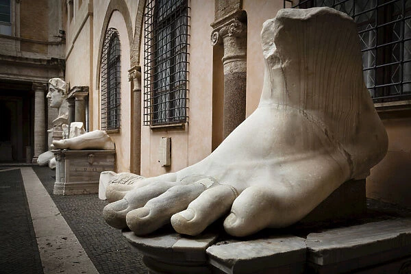 Foot From Statue of Emperor Constantine, Capitoline Museums, Piazza del Campidoglio, Rome, Italy