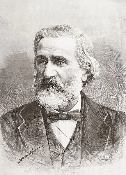 Giuseppe Fortunino Francesco Verdi, 1813 - 1901. Italian opera composer. From Ilustracion Artistica, published 1887