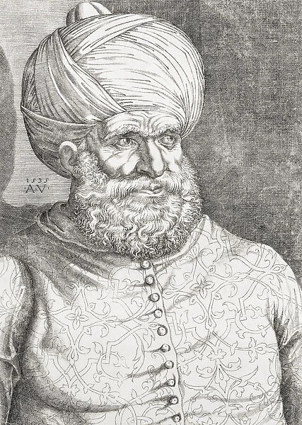 Hayreddin Barbarossa also known as Barbarossa Hayreddin Pasha or Hizir Reis, 1478-1546. Admiral of the Ottoman Fleet
