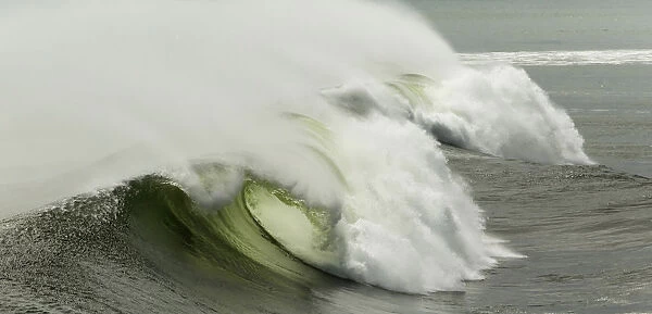 Jade Coloured Breaking Waves At Cobden Beach On The West Coast Of The South Island; Greymouth, New Zealand