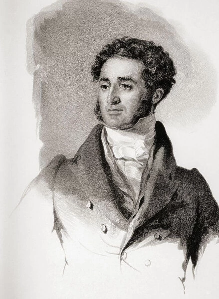 Jared Sparks, 1789 - 1866. American historian, educator, and Unitarian minister who also served as President of Harvard University, then known as Harvard College from 1849 to 1853. Based on a portrait by Thomas Sully