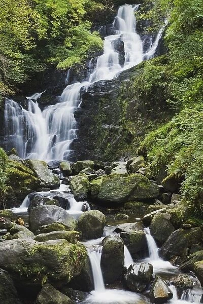 Killarney, County Kerry, Ireland; Torc Waterfall On Torc Mountain