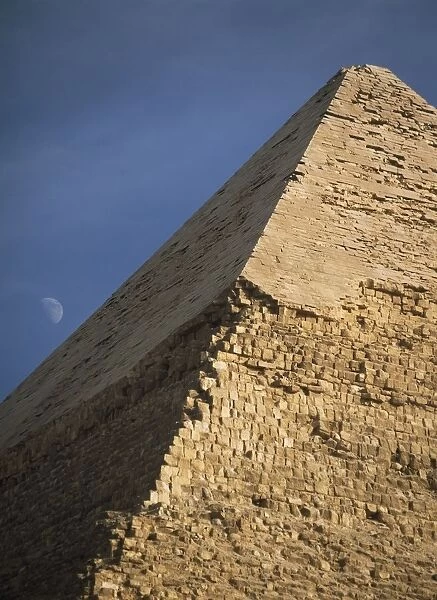 Moon Rising Behind Pyramid Of Chephren