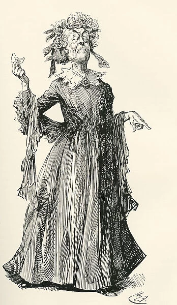 Mr. F.s Aunt. Illustration By Harry Furniss For The Charles Dickens Novel Little Dorrit, From The Testimonial Edition, Published 1910