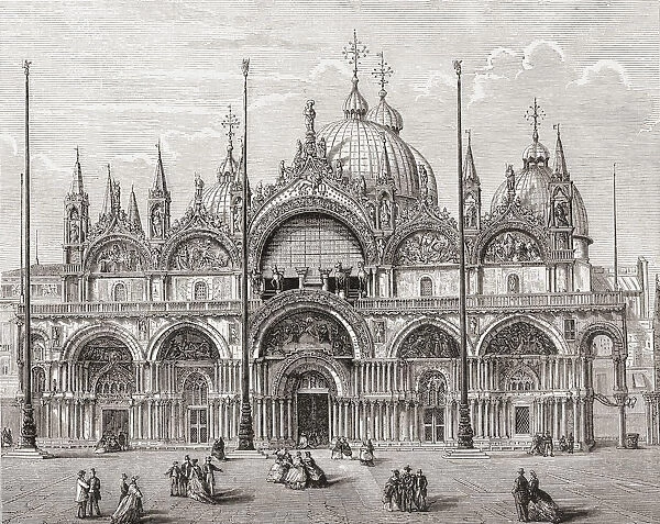 The Patriarchal Cathedral Basilica Of Saint Mark, Or Saint Marks Basilica, Venice, Italy In The Late 19Th Century. From Italian Pictures By Rev. Samuel Manning, Published C. 1890