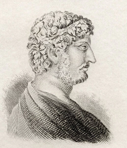 Persius, Aulus Persius Flaccus, 34 To 62. Roman Poet And Satirist Of Etruscan Origin. From Crabbs Historical Dictionary Published 1825