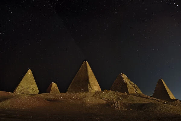 Pyramids at the Royal Cemetery next to Jebel Barkal