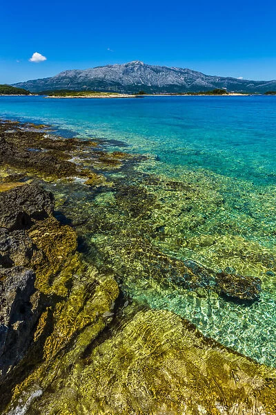 Rocky Coast at Lumbarda, Korccula Island, Dalmatia, Croatia