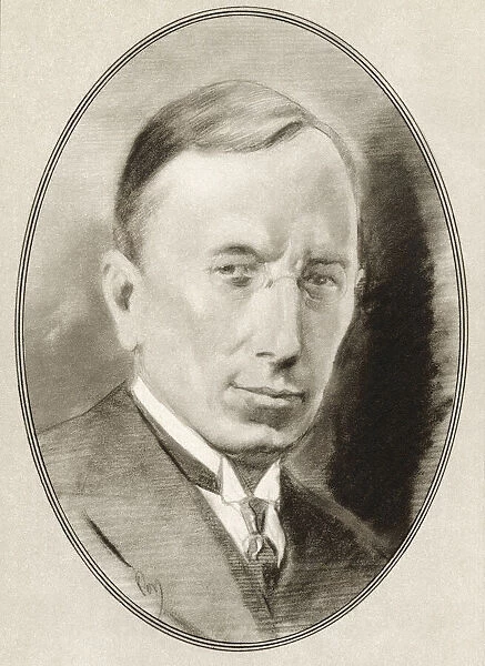 Sir Frederick Grant Banting, 1891 - 1941. Canadian medical scientist, physician, painter, and Nobel laureate noted as the co-discoverer of insulin. Illustration by Gordon Ross, American artist and illustrator (1873-1946), from Living Biographies of Great Scientists