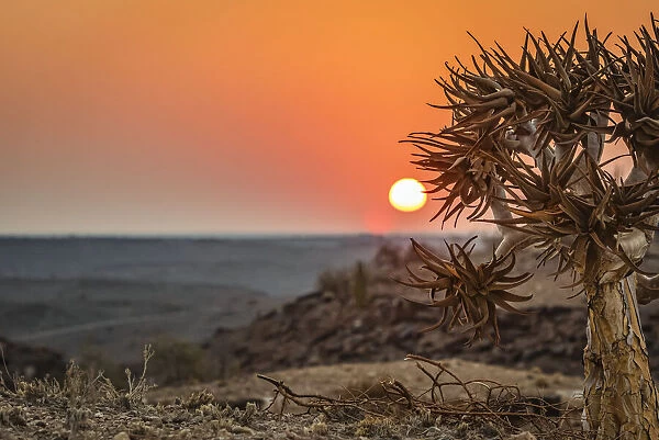 Sunrise at Hardap Resort, Hardap Region, Namibia, Africa