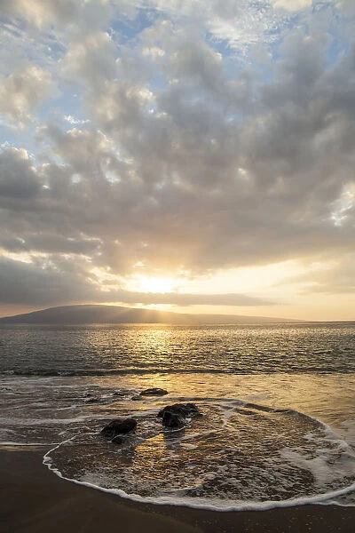 Sunset Over Lanai Isle; Lahaina, Maui, Hawaii, United States Of America