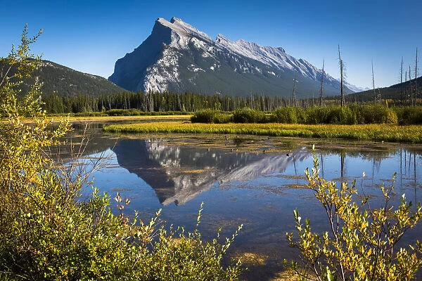 Vermilion Lakes and Mount Rundle in Autumn, near Banff, Banff National Park, Alberta, Canada