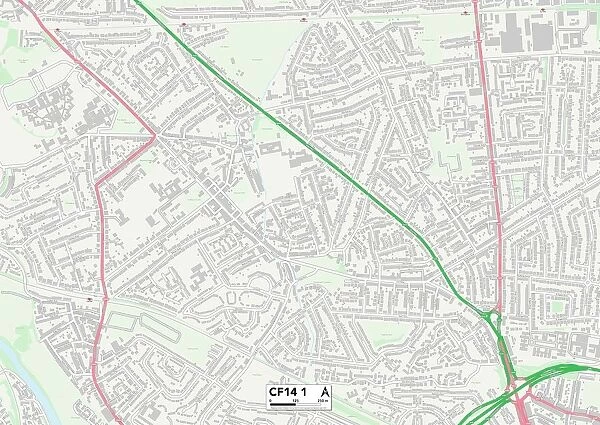 Cardiff CF14 1 Map