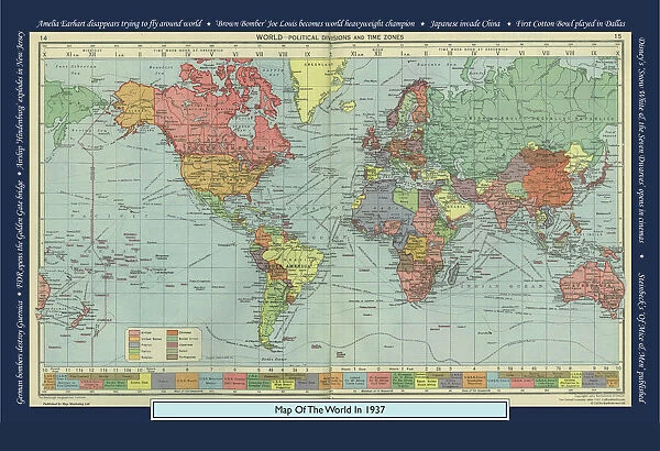 Historical World Events map 1937 US version