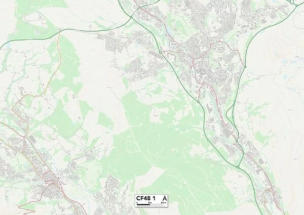 Merthyr Tydfil CF48 1 Map