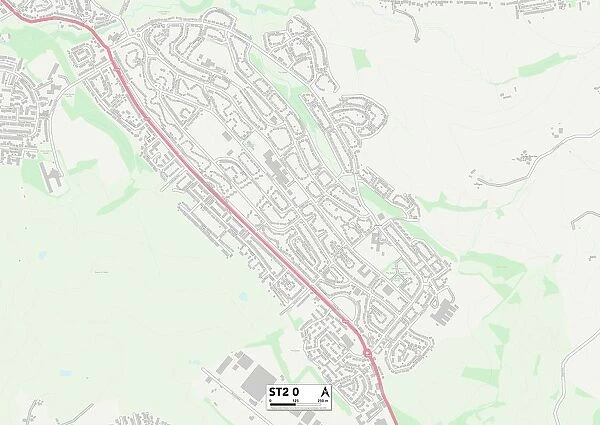 Staffordshire ST2 0 Map