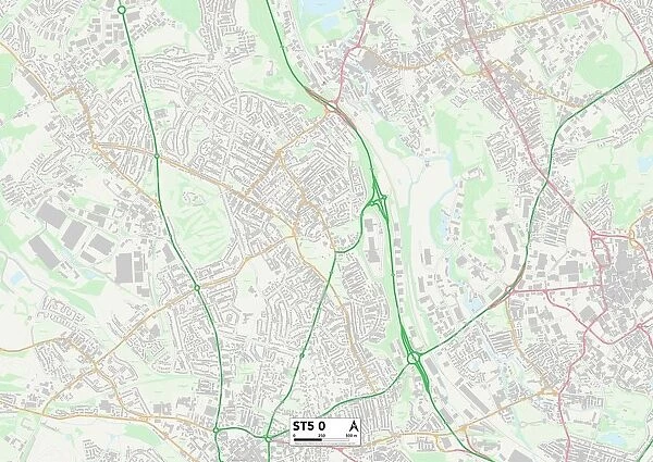 Staffordshire ST5 0 Map