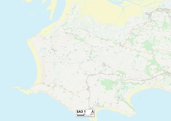 Swansea SA3 1 Map