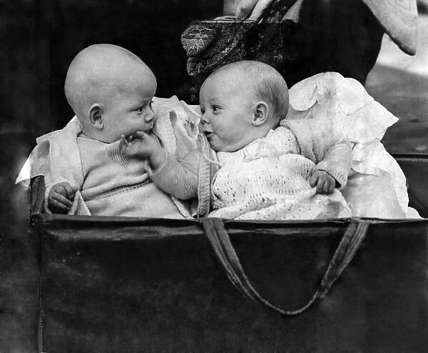 Babies born in blitz Victor and Victoria, twins of Mrs Dorothy Sprot