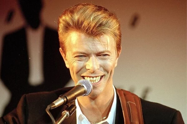 David Bowie at the press conference for the Sound + Vision Tour launch, Rainbow Theatre