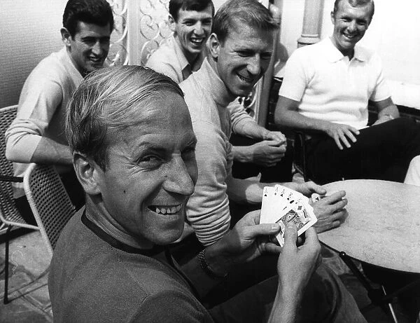 England Football Team Playing Cards July 1966 Bobby Charlton hold a full house in