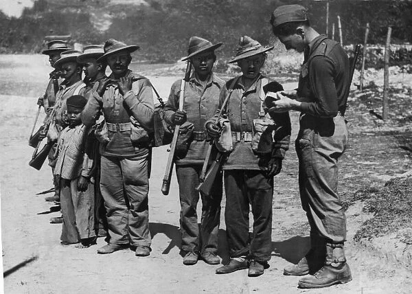 Fighting their way out of a Japanese ambush on the Arakan front, seven Gurkha riflemen
