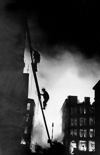 Firemen at work during Blitz on London WW2