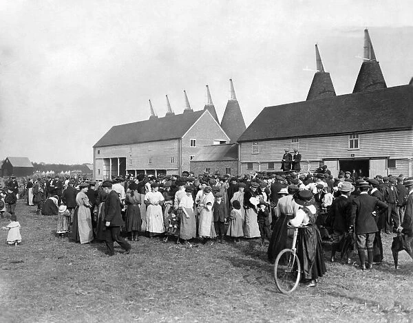 Hop-pickers at Paddock Wood Kent. August 1908