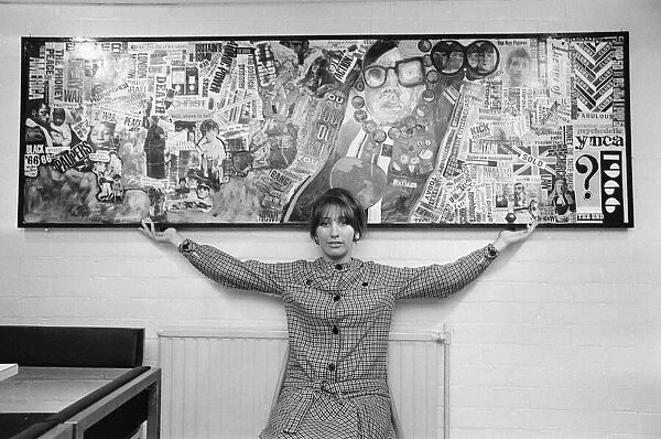 Jean Fairclough, Artist from Bolton, aged 24 years old, pictured with her mural