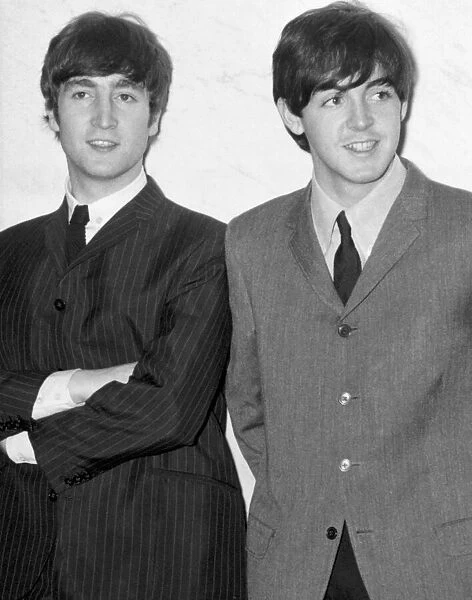John Lennon and Paul McCartney seen here in December 1963 R9526