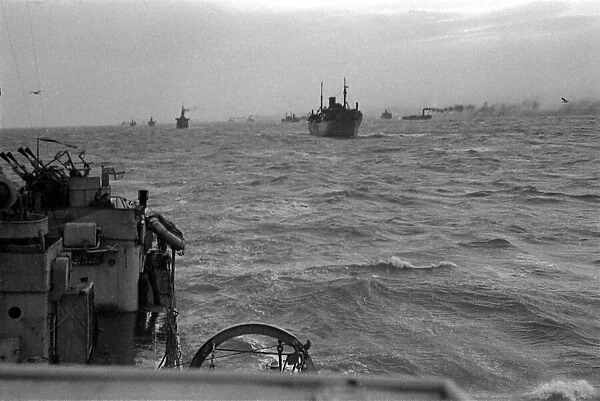 Life aboard a Royal Navy corvette escorting a convoy across the Atlantic at the height of