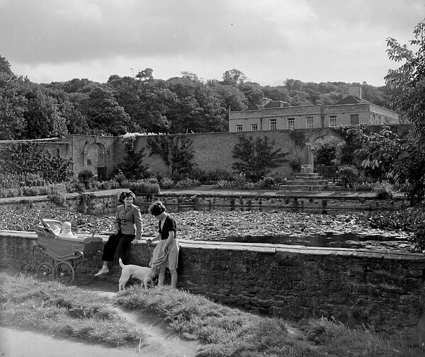 The Lily Pond at Kings Weston, opposite the stables, 1960s