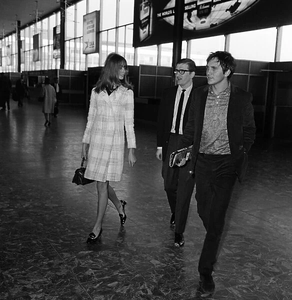 Top model Jean Shrimpton 'The Shrimp'and her boyfriend Terence Stamp flew to