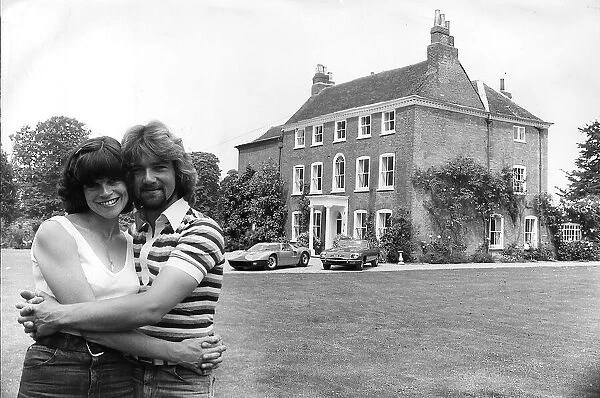 Noel Edmonds Disc Jockey TV Presenter with his wife Jill at Queen Anne Style Manor