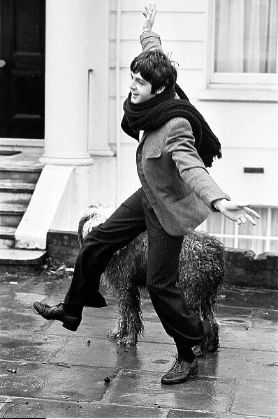 Paul McCartney of The Beatles at his St Johns Wood, London, home