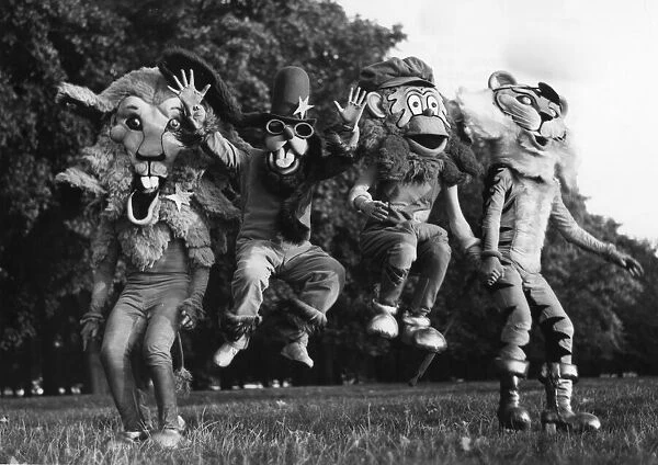 Pop group called the Animal Kwackers seen here in a central London park