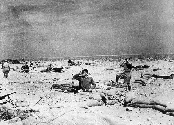 Positions held by the English troops on the perimiter of Tobruk immediatel before