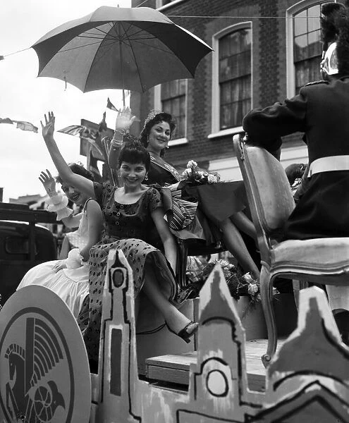 Scenes during the annual Soho Fair in Central London. 8th July 1956