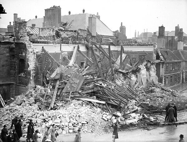 Second World War, Blitz, Bombing, Merchants Hall, Bristol February 1942