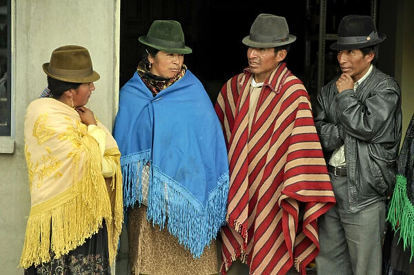 Indio. Indigenous people, Zumbahua Market Day, Andes Mountains, Ecuador