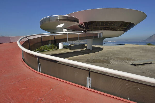Niteroy. South America, Brazil, Niteroy, Oscar Niemeyers Contemporary Art Museum 