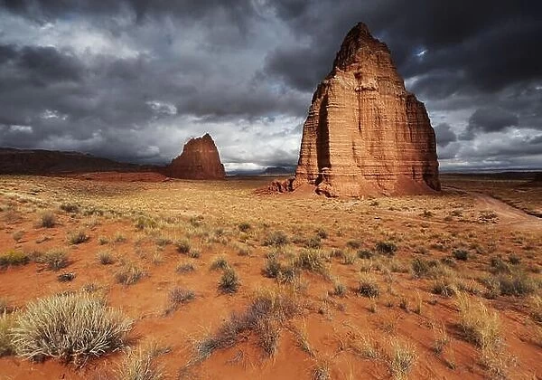 Temple of the Moon in Cathedral Valley, Capitol Reef National Park, Utah, USA